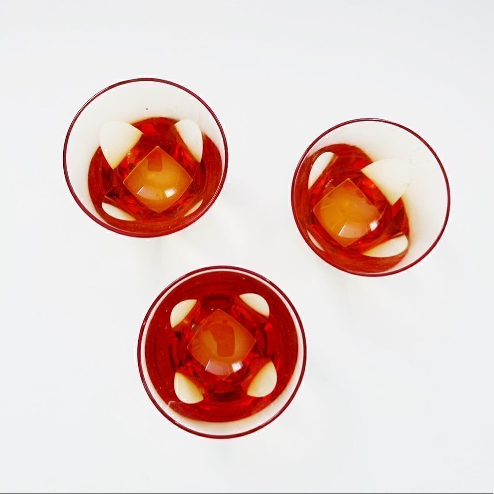 Vintage Mid Century Amber Shot Glasses​ - Picture 3 of 10